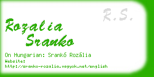 rozalia sranko business card