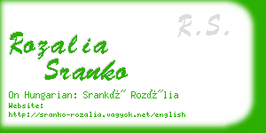 rozalia sranko business card